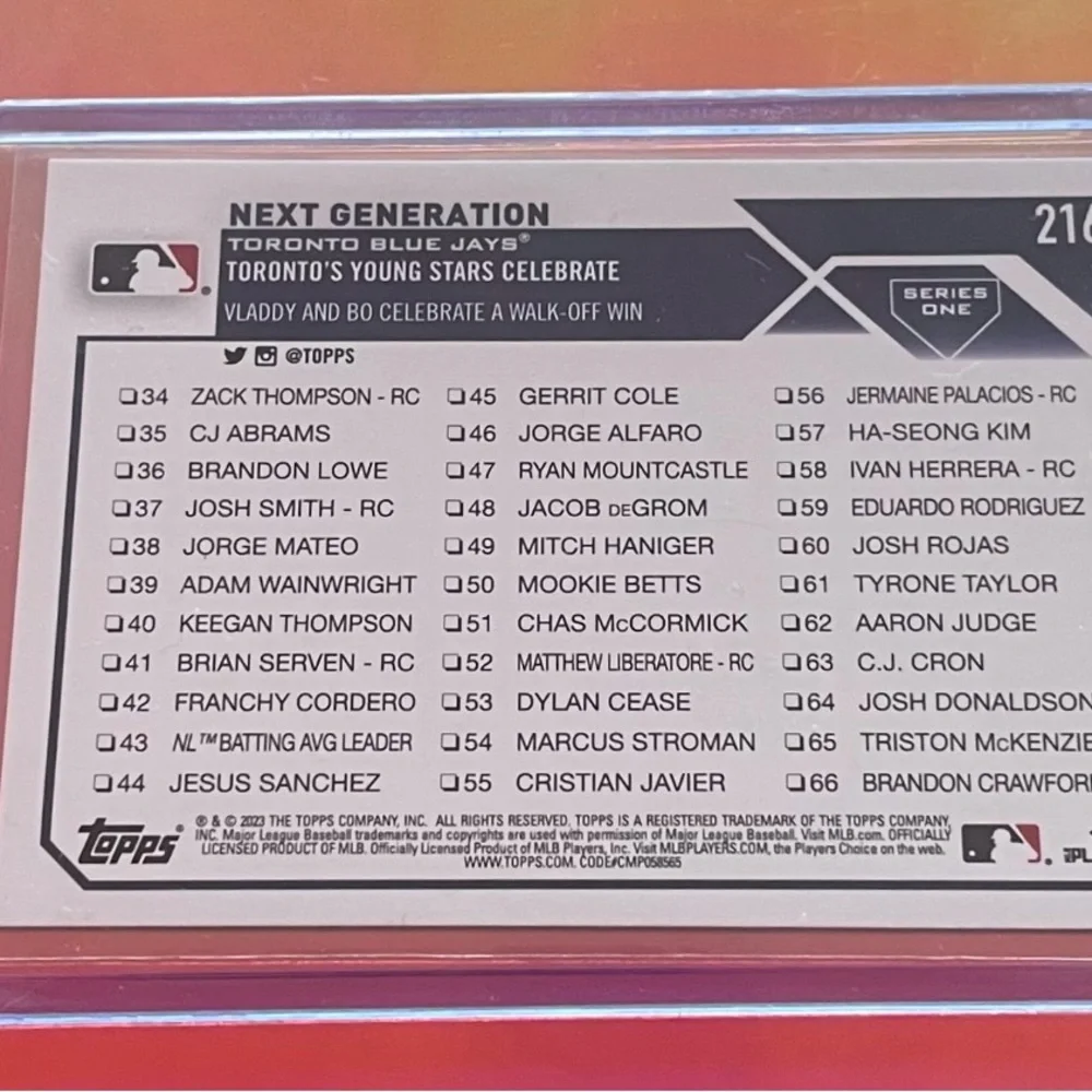 Topps Next Generation Card - Dynamic Blue and Red - Picture 2 of 2